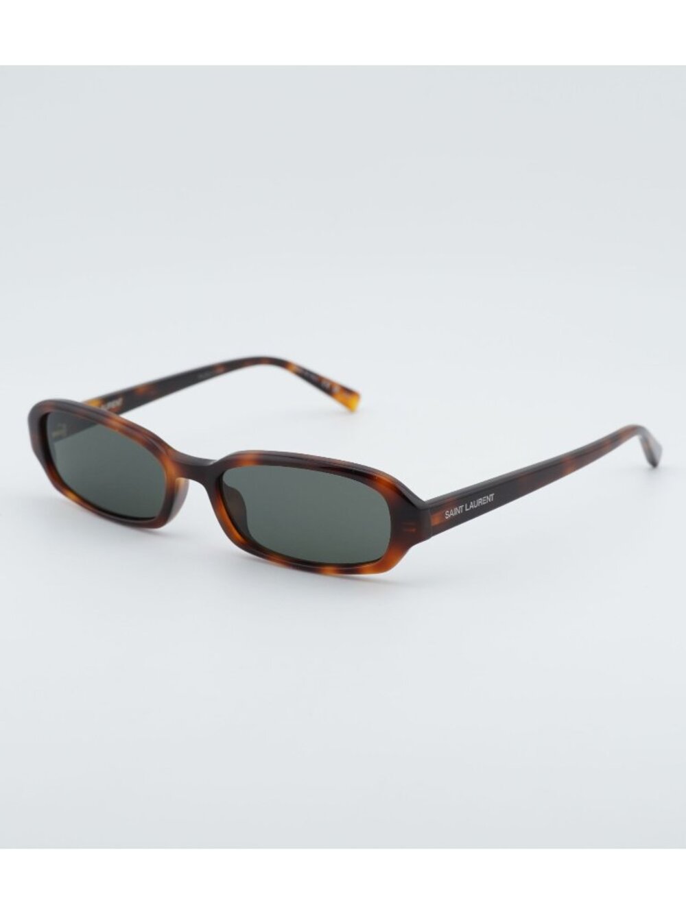 Saint Laurent SL872 ERIN 004 Sunglasses Havana Rectangle Frame, Grey Lenses